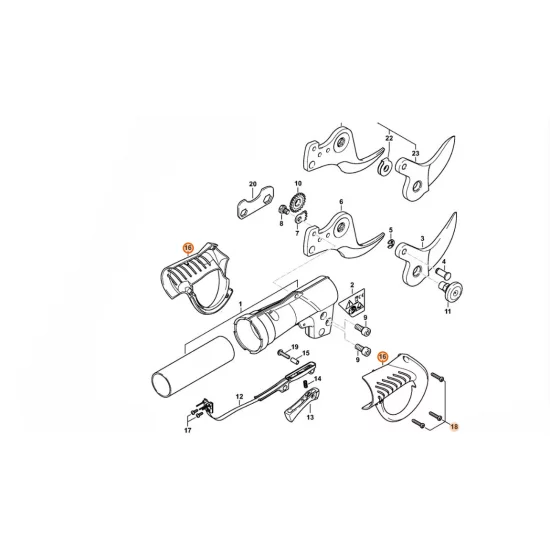 STIHL  Okładzina uchwytu 4861 790 0602